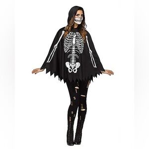 Skeleton poncho for Halloween